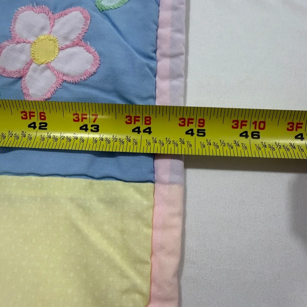 Baby Togs Vintage Bo Peep Sheep Nursery Quilt Blanket Pastel Applique 35x45